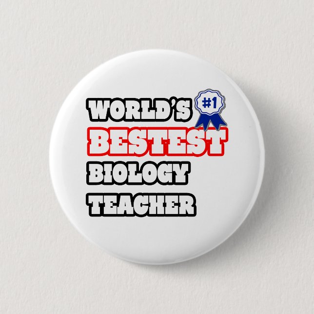 Weltbeste Biologielehrerin Button (Vorderseite)