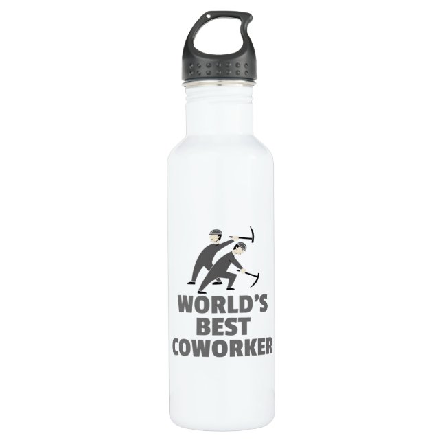 Weltbeste Coworker-Klassik Edelstahlflasche (Vorderseite)