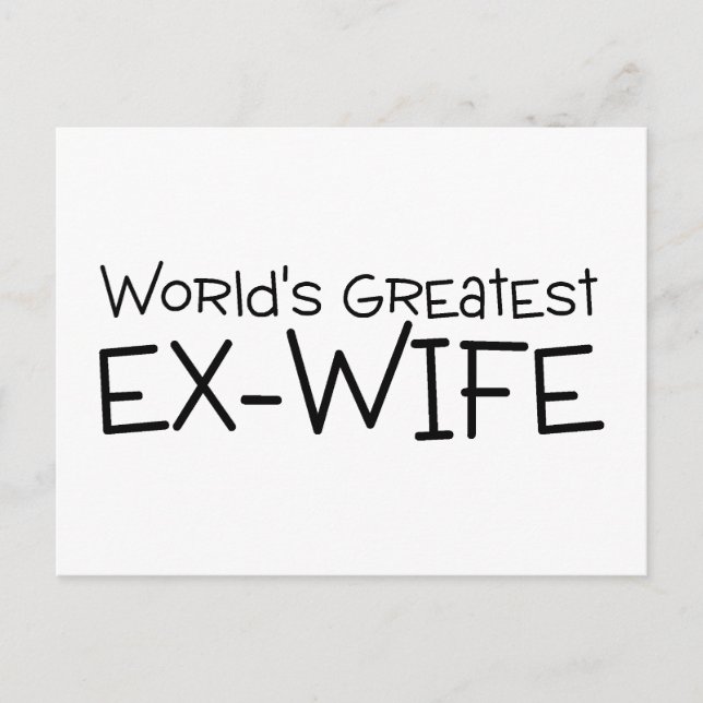 Weltbeste Ex-Ehefrau Postkarte (Vorderseite)