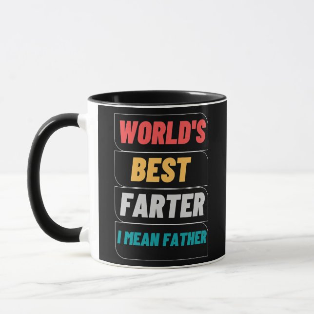 Weltbeste Farter I gemein Pater Funny Vater Joke Tasse (Links)