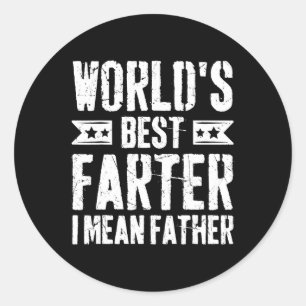 Weltbeste Farter I Gemein Vater Funny Vathers Da Runder Aufkleber