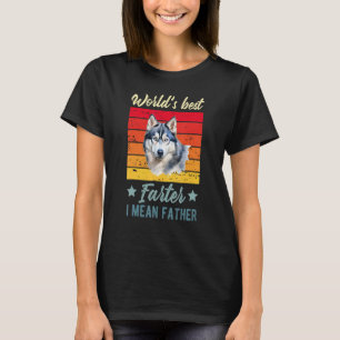 Weltbeste Farter I Gemein Vater Sibirischer Husky T-Shirt