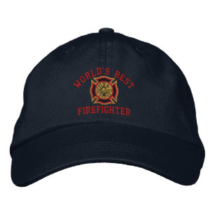 Weltbeste Feuerwehrhandstickerei Bestickte Baseballkappe