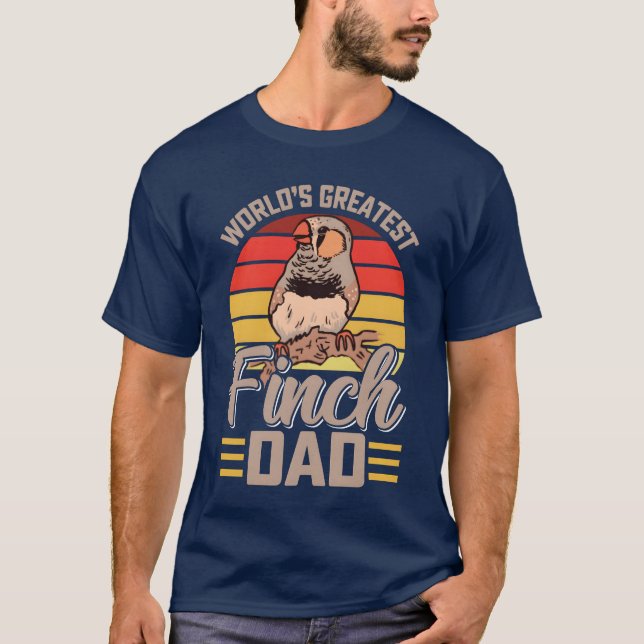 Weltbeste Finch Vater Finches Vater Bird Liebhaber T-Shirt (Vorderseite)