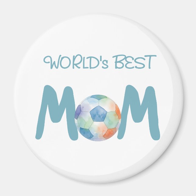 Weltbeste Fußballmutter Muttertag Geschenk Magnet (Vorne)