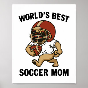 WELTBESTE FUSSBARE MAMA - MOPS PLAYER POSTER