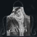 Weltbeste Grampa seit 20XX Modernes Chic Foto Schürze<br><div class="desc">Dieses einfache und moderne Design besteht aus Serifen und kursiver Typografie und fügt ein individuelles Foto hinzu</div>