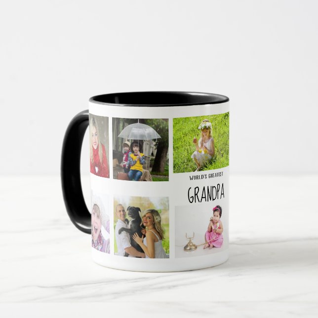 Weltbeste Großkinder FotoCollage Tasse (Vorderseite Links)