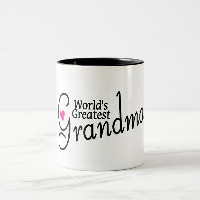 Weltbeste Großmutter Zweifarbige Tasse (Mittel)