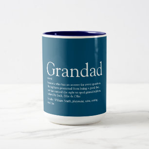 Weltbeste Großvater Papa Definition Zweifarbige Tasse