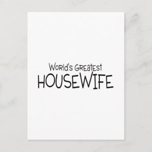 Weltbeste Hausfrau Postkarte