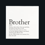 Weltbeste je Bruder, Hermanodefinition Serviette<br><div class="desc">Personalisieren Sie für Ihren speziellen Bruder oder Hermano (groß oder klein),  um ein einzigartiges Geschenk zu schaffen. Ein perfekter Weg,  um ihm zu zeigen,  wie phantastisch er ist jeden Tag. von Thisisnotme© entwickelt</div>