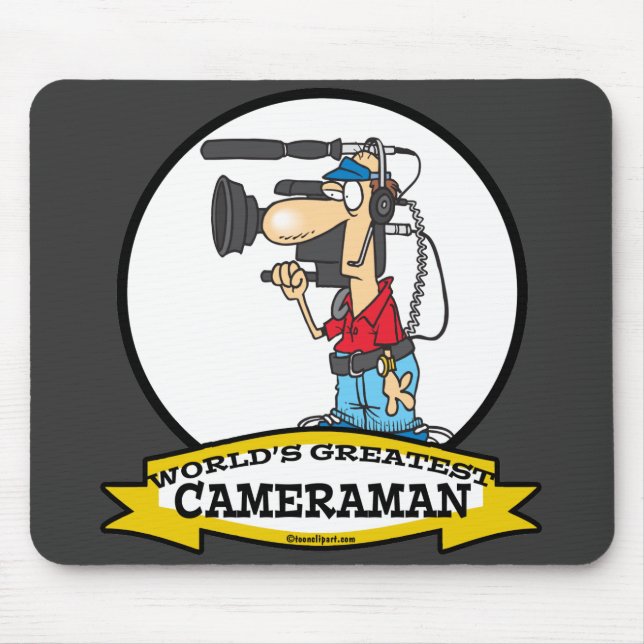 WELTBESTE KAMERAMAN MÄNNER CARTOON MOUSEPAD (Vorne)