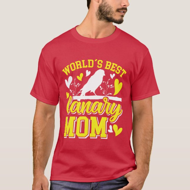 Weltbeste Kanarische Mama Bird Liebhaber Frauenfam T-Shirt (Vorderseite)
