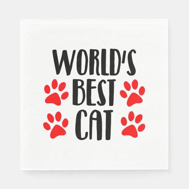 weltbeste Katze Serviette (Vorderseite)