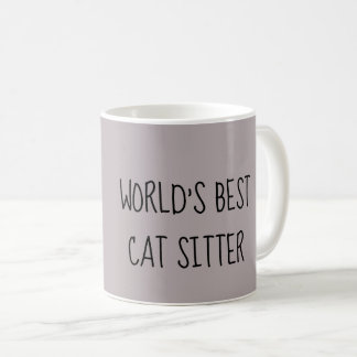 Weltbeste Katze Sitter-Tasse (der Katze Rückseite Kaffeetasse