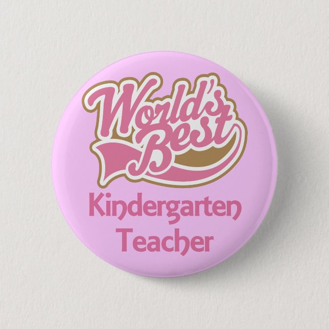 Weltbeste Kindergärtnerin Button (Vorderseite)