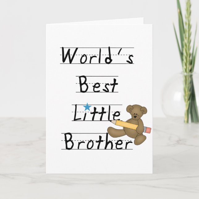 Weltbeste kleiner Bruder-T-Shirts und Geschenke Karte (Vorderseite)