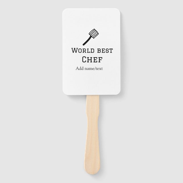 Weltbeste Koch hinzufügen Name text Kochen Bestes  Fächer (Vorderseite)