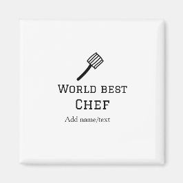 Weltbeste Koch hinzufügen Name text Kochen Bestes  Magnet