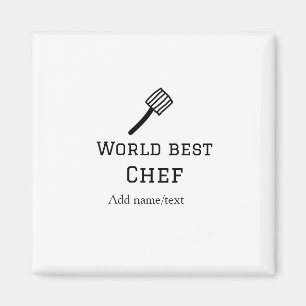 Weltbeste Koch hinzufügen Name text Kochen Bestes  Magnet