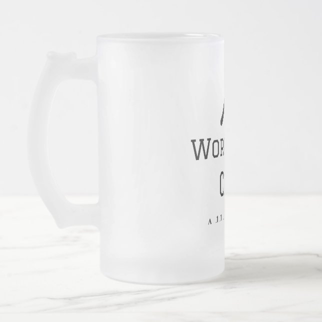 Weltbeste Koch hinzufügen Name text Kochen Bestes  Mattglas Bierglas (Links)