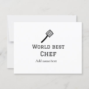Weltbeste Koch hinzufügen Name text Kochen Bestes  Postkarte