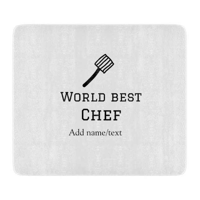 Weltbeste Koch hinzufügen Name text Kochen Bestes  Schneidebrett (Vorderseite)