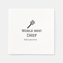 Weltbeste Koch hinzufügen Name text Kochen Bestes  Serviette