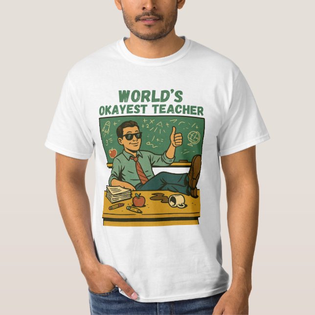 Weltbeste Lehrerin - Funny Retro-Klassenzimmer T-Shirt (Vorderseite)