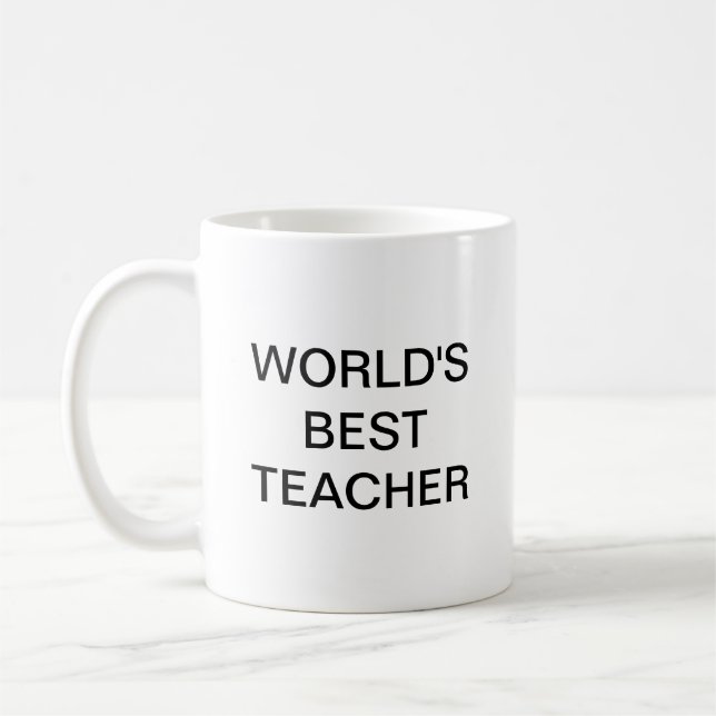 Weltbeste Lehrerin Kaffee-Tasse Kaffeetasse (Links)