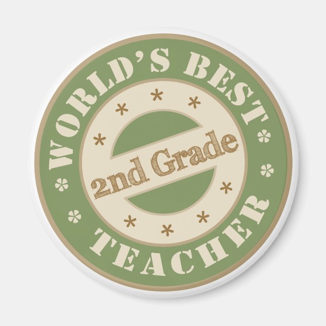 Weltbeste Lehrerin zweiter Klasse Magnet (Vorne)