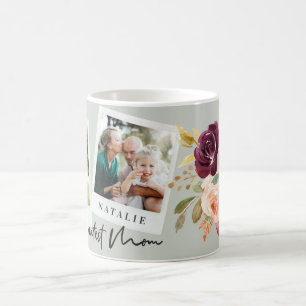 weltbeste Mama Aquarell Blumenkohle Foto Kaffeetasse