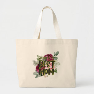 Weltbeste Mama Botanische Blumenmutter Jumbo Stoffbeutel