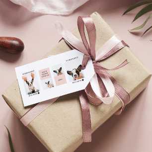 Weltbeste Mama für Hunde   Collage Foto   Pastellr Geschenkanhänger