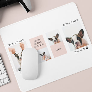 Weltbeste Mama für Hunde   Collage Foto   Pastellr Mousepad