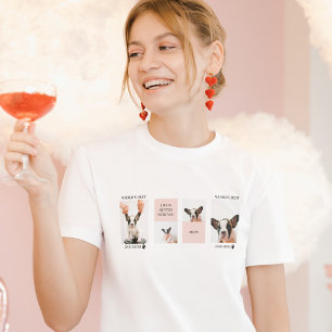 Weltbeste Mama für Hunde Collage Foto Pastellr T-Shirt