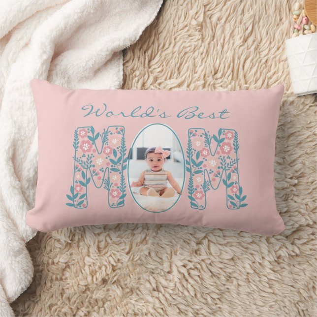 Weltbeste Mama Personalisiertes Foto Pillow GIft Lendenkissen (Decke)