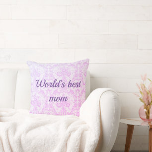 Weltbeste Mama-Pink-Damastenkissen Kissen