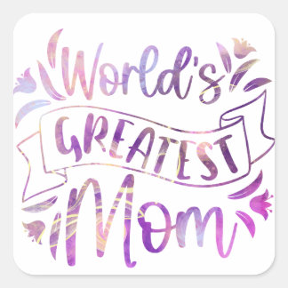 Weltbeste Mama Quadratischer Aufkleber