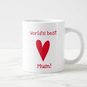 Weltbeste Mama  Rotherzmüttertag Jumbo-Tasse
