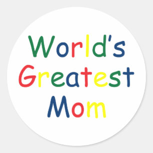 Weltbeste Mama Runder Aufkleber