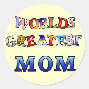 Weltbeste Mama Runder Aufkleber