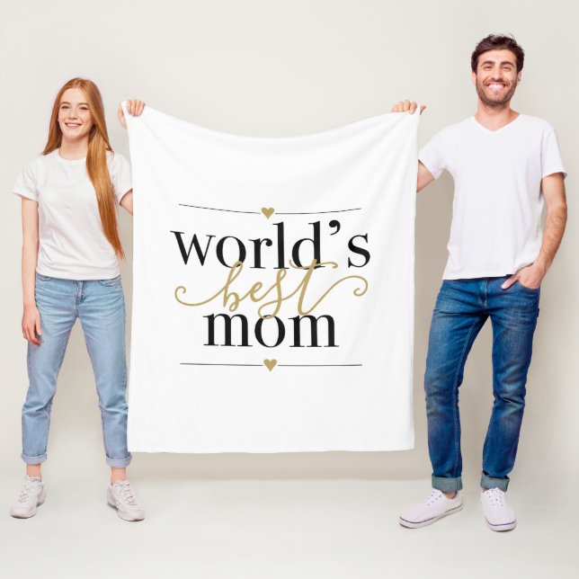 Weltbeste Mama Schwarz und Gold Moderne Fleecedecke (Beispiel)