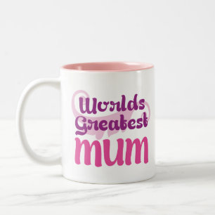 Weltbeste MAMA, Wirbel, MuttertagesTassenschale Zweifarbige Tasse
