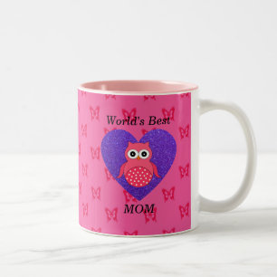 Weltbeste Mamma-Rosaeule Zweifarbige Tasse