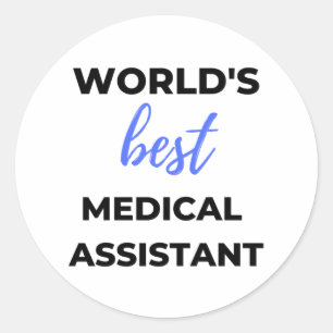 Weltbeste medizinische Assistentin 2 Runder Aufkleber