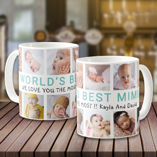 Weltbeste Mimi Enkelkinder 12 Foto-Collage Kaffeetasse