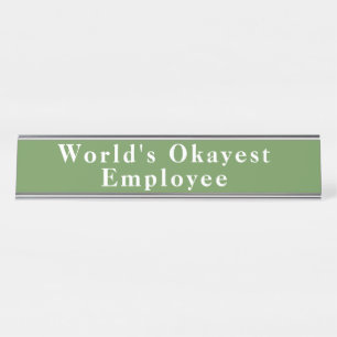 Weltbeste Mitarbeiter Funny Name Plate Schreibtischnamensplakette