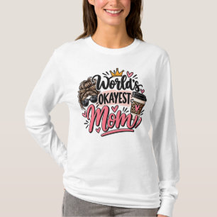 Weltbeste Mittelmäßige Mama Leopardendruck Unorden T-Shirt